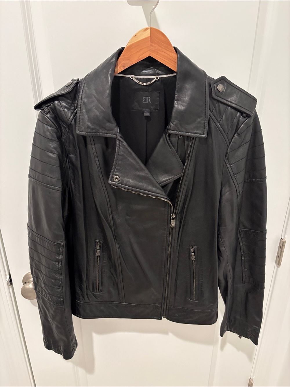 Banana Republic Black Leather Moto Jacket